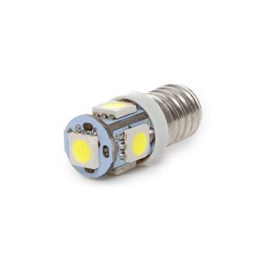 GREENICE Lampadina led E10 1W 83Lm 3000ºK 12VDC 40.000H [CA-E10-5MD5050-WW]