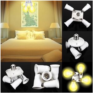 TRADE SHOP Traesio - Portalampada Adattatore E27 5 In 1 Per Lampade Lampadine Attacchi Orientabili - - TRADE SHOP Traesio - Portalampada Adattatore E27 5 In 1 Per Lampade Lampadine Attacchi Orientabili - -