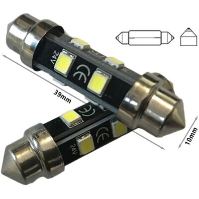 CARALL 24v Lampada Led Siluro T11 C5w 39mm 8 Smd 2835 No Polarità 360° Bianco Freddo Durata Garantita CARALL 24v Lampada Led Siluro T11 C5w 39mm 8 Smd 2835 No Polarità 360° Bianco Freddo Durata Garantita