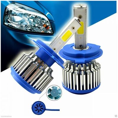 MARCA Topolenashop - Coppia Lampade Fari Ricambio Auto H7 Led 3600 Lumen 6000k 12v 40w Con Ventola MARCA Topolenashop - Coppia Lampade Fari Ricambio Auto H7 Led 3600 Lumen 6000k 12v 40w Con Ventola