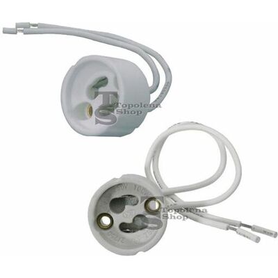 TOPOLENASHOP - Portalampada in ceramica GU10 - Adatto per faretti alogeni e LED TOPOLENASHOP - Portalampada in ceramica GU10 - Adatto per faretti alogeni e LED
