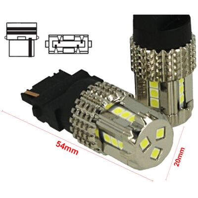 CARALL - Lampada Led 3156 T25 P27w 12v 45w No Polarita Bianco Super Potente Luminoso CARALL - Lampada Led 3156 T25 P27w 12v 45w No Polarita Bianco Super Potente Luminoso