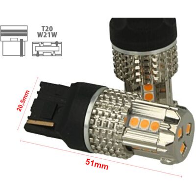 CARALL - 7740 T20 WY21W - 12V 45W - Arancione - LED bulb CARALL - 7740 T20 WY21W - 12V 45W - Arancione - LED bulb