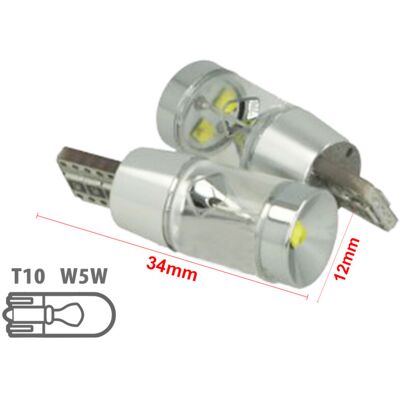 CARALL Lampada Led T10 W5w 12v 9w Canbus Pro 3 Cree Xbd Da 3w Con Cono Riflettore Bianco No Errore CARALL Lampada Led T10 W5w 12v 9w Canbus Pro 3 Cree Xbd Da 3w Con Cono Riflettore Bianco No Errore