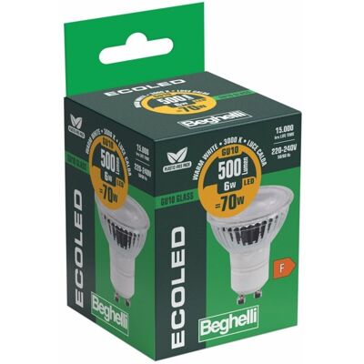 Beghelli Modello 56172 EcoLED GU10 30° Bianco Caldo - Faretto LED Beghelli Modello 56172 EcoLED GU10 30° Bianco Caldo - Faretto LED
