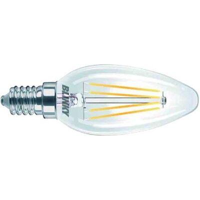 BLINKY - Lampade Lampadine Led Filamento Candela Calda E14 4,0w-480lm Conf. 6 Pz BLINKY - Lampade Lampadine Led Filamento Candela Calda E14 4,0w-480lm Conf. 6 Pz