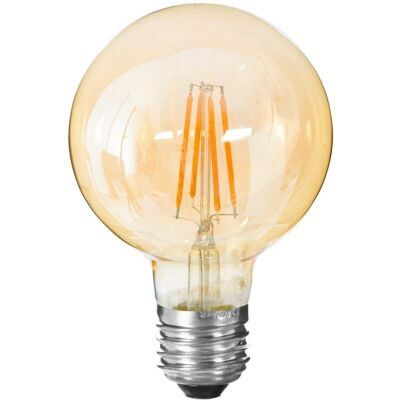 ATMOSPHERA Lampadina LED Globo Ambra - E27 2W, Vetro, Metallo ATMOSPHERA Lampadina LED Globo Ambra - E27 2W, Vetro, Metallo