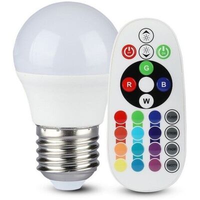 V-TAC Vt-2224 2772 Lampadina Led E27 3,5w G45 Con Telecomando Rgb Rgb - 6400k V-TAC Vt-2224 2772 Lampadina Led E27 3,5w G45 Con Telecomando Rgb Rgb - 6400k