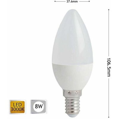 UNIVERSO Lampadina Led 8 W Oliva Luce Calda E14 Candela 8w E 14 C36 UNIVERSO Lampadina Led 8 W Oliva Luce Calda E14 Candela 8w E 14 C36
