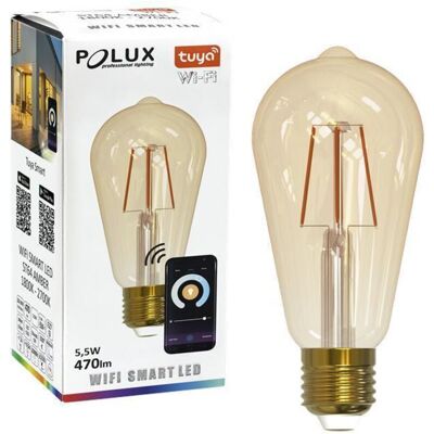 OEM Lampadina Led Filament St64 E27 Wifi Tuya 5,5w Polux OEM Lampadina Led Filament St64 E27 Wifi Tuya 5,5w Polux