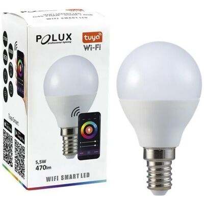 OEM Lampadina Led Wifi Tuya E14 G45 5,5w Rgb+cct Polux OEM Lampadina Led Wifi Tuya E14 G45 5,5w Rgb+cct Polux