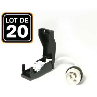 EUROPALAMP Lotto Di 20. Apparecchi Di Illuminazione Gu10 Portalampada Automatico Classe 2 (clip-on) EUROPALAMP Lotto Di 20. Apparecchi Di Illuminazione Gu10 Portalampada Automatico Classe 2 (clip-on)