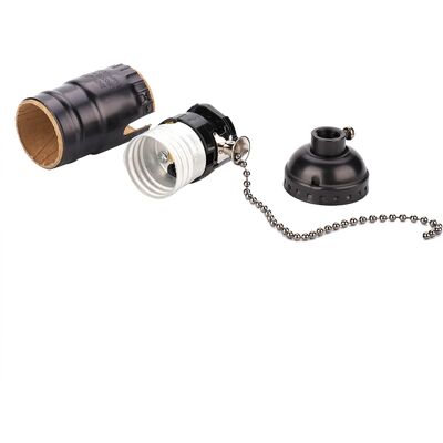 OEM Portalampada Vintage E27 In Alluminio Con Interruttore A Catenella Per Lampada Da Scrivania, Apparecchio Di Illuminazione A Vite (nero) OEM Portalampada Vintage E27 In Alluminio Con Interruttore A Catenella Per Lampada Da Scrivania, Apparecchio Di Illuminazione A Vite (nero)