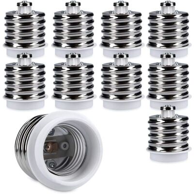 OEM 10 Adattatori Per Portalampada - Convertitore Da E40 A E27 - Adattatore Portalampada E27 Per Lampadine Alogene A Led OEM 10 Adattatori Per Portalampada - Convertitore Da E40 A E27 - Adattatore Portalampada E27 Per Lampadine Alogene A Led