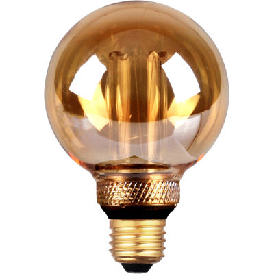 GOLDLUX Lampadina Led G80 Ambra E27 4w 200lm 1800k Polux GOLDLUX Lampadina Led G80 Ambra E27 4w 200lm 1800k Polux