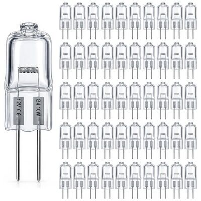 KAKET Set Di 50 Lampadine Alogene G4 10w 12v – 300 Lumen – Dimmerabili – Temperatura Colore 2800k – Durata Fino A 3000 Ore – Lampada A Spillo – Capsula Trasparente Per Illuminazione Commerciale E Domestica KAKET Set Di 50 Lampadine Alogene G4 10w 12v – 300 Lumen – Dimmerabili – Temperatura Colore 2800k – Durata Fino A 3000 Ore – Lampada A Spillo – Capsula Trasparente Per Illuminazione Commerciale E Domestica