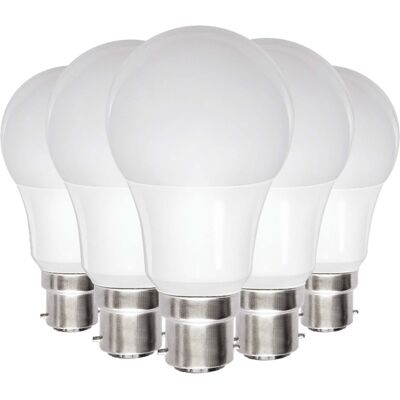FOX LIGHT Ampolla Opaca Classica Pera Led B22 9w 810lm Bianco Caldo Set Da 5 - FOX LIGHT Ampolla Opaca Classica Pera Led B22 9w 810lm Bianco Caldo Set Da 5 -