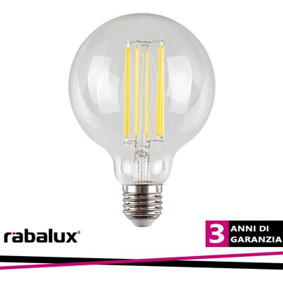 RABALUX Fil. Led, E27 G95, 12w, 2000lm, 4000k - Luce Naturale RABALUX Fil. Led, E27 G95, 12w, 2000lm, 4000k - Luce Naturale