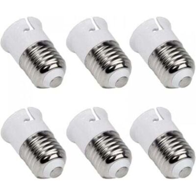 OEM Adattatore Da Attacco E27 A Baionetta B22 Per Lampadine Led, Confezione Da 6 Pezzi. OEM Adattatore Da Attacco E27 A Baionetta B22 Per Lampadine Led, Confezione Da 6 Pezzi.