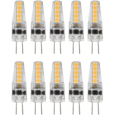 ULISEM 10 Lampadine Led G4, 2w 3000k Ac 12-24v Dimmerabili Per Lampadario, Plafoniera, Lampada Da Tavolo, Luce Bianca Calda ULISEM 10 Lampadine Led G4, 2w 3000k Ac 12-24v Dimmerabili Per Lampadario, Plafoniera, Lampada Da Tavolo, Luce Bianca Calda
