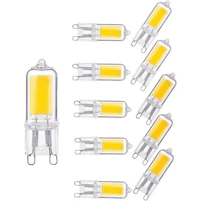 TIGREZY Confezione Da 10 Lampadine Led G9, 2w, Bianco Freddo 6000k, 200 Lumen, Non Dimmerabili TIGREZY Confezione Da 10 Lampadine Led G9, 2w, Bianco Freddo 6000k, 200 Lumen, Non Dimmerabili