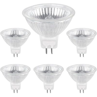 DPZO Lampadina Alogena Gu5.3 50w 220v, 680lm Bianco Caldo 2700k Dimmerabile, Lampadina Spot Alogena Mr16, Confezione Da 6 DPZO Lampadina Alogena Gu5.3 50w 220v, 680lm Bianco Caldo 2700k Dimmerabile, Lampadina Spot Alogena Mr16, Confezione Da 6