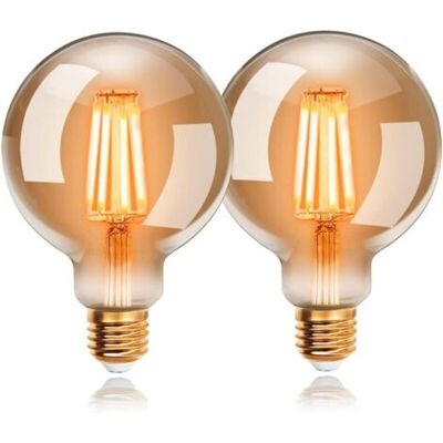 OEM Lampadine Led E27 Vintage, Bianco Caldo 2700k, Lampadina A Filamento Da 4w Per Interni, Equivalente A Una Lampadina A Incandescenza Da 40w, Lampada Decorativa Retrò Edison G80, Non Dimmerabile, Confez OEM Lampadine Led E27 Vintage, Bianco Caldo 2700k, Lampadina A Filamento Da 4w Per Interni, Equivalente A Una Lampadina A Incandescenza Da 40w, Lampada Decorativa Retrò Edison G80, Non Dimmerabile, Confez