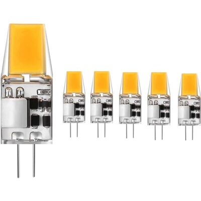 XISRENS Lampadina Led G4 12v, 5w, Cob Led G4, Luce Bianca Naturale, 500 Lumen, Non Dimmerabile, Confezione Da 5 XISRENS Lampadina Led G4 12v, 5w, Cob Led G4, Luce Bianca Naturale, 500 Lumen, Non Dimmerabile, Confezione Da 5
