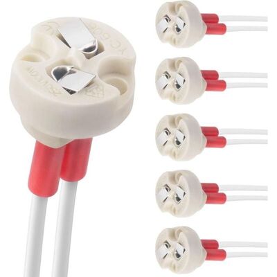 URSUS Portalampada Con Corpo In Ceramica E Attacco Alogeno (6 Pezzi) Con Base A Due Pin, G4, Gu5.3, G6.35, Gy6.35, Gx5.3 Mr16, Gz4 Mr11 URSUS Portalampada Con Corpo In Ceramica E Attacco Alogeno (6 Pezzi) Con Base A Due Pin, G4, Gu5.3, G6.35, Gy6.35, Gx5.3 Mr16, Gz4 Mr11
