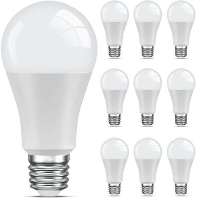OEM Confezione Da 10 Lampadine Led E27, Bianco Caldo 6500k – 9w (equivalente A 60w), Non Dimmerabili, 220–240v OEM Confezione Da 10 Lampadine Led E27, Bianco Caldo 6500k – 9w (equivalente A 60w), Non Dimmerabili, 220–240v
