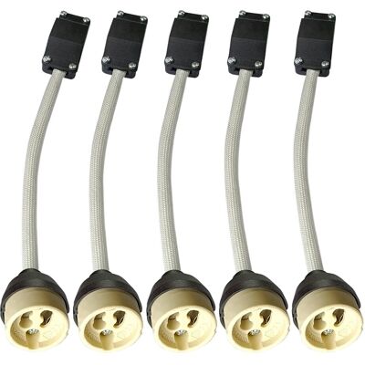 JALLERIA Portalampade Gu10 Resistenti Alle Alte Temperature, In Ceramica Con Scatola Di Giunzione, 0-250v Per Lampadine A Led JALLERIA Portalampade Gu10 Resistenti Alle Alte Temperature, In Ceramica Con Scatola Di Giunzione, 0-250v Per Lampadine A Led