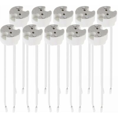 OEM Confezione Da 10 Portalampade Gu5.3 - Attacco Gu5.3 O Mr16 - Portalampada Con Cavo Da 12v - Per Lampadine Come Led, Alogene E Faretti OEM Confezione Da 10 Portalampade Gu5.3 - Attacco Gu5.3 O Mr16 - Portalampada Con Cavo Da 12v - Per Lampadine Come Led, Alogene E Faretti
