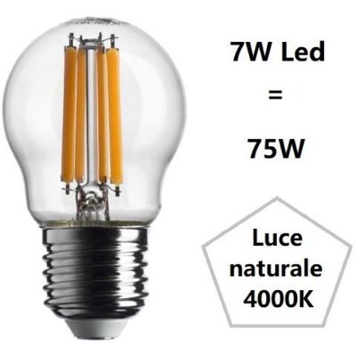 BOT LIGHTING Lampadina Sferetta A Led 7w Luce Naturale 4000k 1055 Lumen E27 BOT LIGHTING Lampadina Sferetta A Led 7w Luce Naturale 4000k 1055 Lumen E27