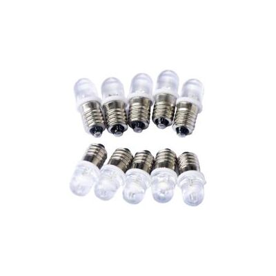 OEM Crezuo - Confezione Da 10 Faretti Led E10 12v A Luce Bianca Calda OEM Crezuo - Confezione Da 10 Faretti Led E10 12v A Luce Bianca Calda