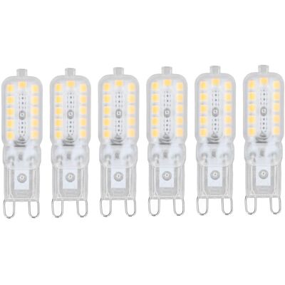 YOTOWN Set Di 6 Lampadine G9 Da 5w – 22 Led – Copertura Trasparente – Dimmerabili – Plafoniera / Applique / Lampada Da Tavolo – Orientamento Orizzontale – Modello N. 6 YOTOWN Set Di 6 Lampadine G9 Da 5w – 22 Led – Copertura Trasparente – Dimmerabili – Plafoniera / Applique / Lampada Da Tavolo – Orientamento Orizzontale – Modello N. 6