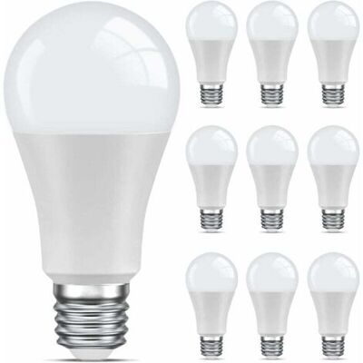 OEM Confezione Da 10 Lampadine Led E27, Bianco Caldo, 6500k, Lampadina Standard, 9w Equivalente A 60w, Non Dimmerabile, 220v-240v Per Casa, Ristorante, Bar OEM Confezione Da 10 Lampadine Led E27, Bianco Caldo, 6500k, Lampadina Standard, 9w Equivalente A 60w, Non Dimmerabile, 220v-240v Per Casa, Ristorante, Bar