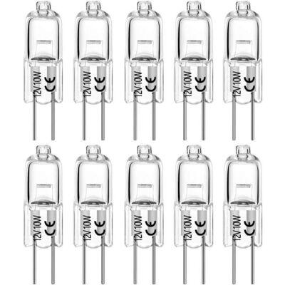 LIIYIELA Lampadine Alogene Di Ricambio G4 10w 12v T3 Jc Con Base A 2 Pin Per Armadi, Luci A Disco, Illuminazione A Binario, Dimmerabili (10 LIIYIELA Lampadine Alogene Di Ricambio G4 10w 12v T3 Jc Con Base A 2 Pin Per Armadi, Luci A Disco, Illuminazione A Binario, Dimmerabili (10