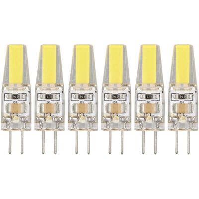 OEM 6 Lampadine Led G4 Da 220 V 6 W, 500 Lumen, Lampada Cob, Illuminazione A 360 Gradi, Dissipatore Di Calore In Silicone Antiriflesso Per Lampadari Da Soffitto, Esterni E Per Esterni (bianco Freddo 6500k OEM 6 Lampadine Led G4 Da 220 V 6 W, 500 Lumen, Lampada Cob, Illuminazione A 360 Gradi, Dissipatore Di Calore In Silicone Antiriflesso Per Lampadari Da Soffitto, Esterni E Per Esterni (bianco Freddo 6500k