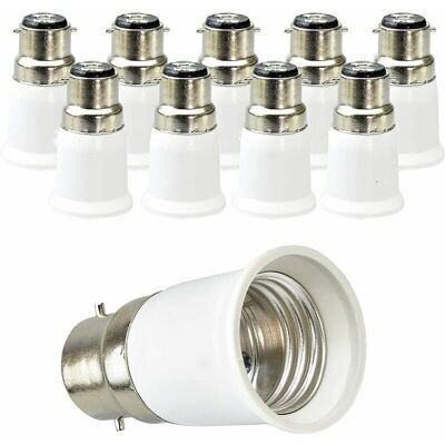 SANS MARQUE 10 Pezzi, Materiale Pbt Bianco Resistente Alle Alte Temperature, Adattatore Da Baionetta B22 A Base A Vite E27 SANS MARQUE 10 Pezzi, Materiale Pbt Bianco Resistente Alle Alte Temperature, Adattatore Da Baionetta B22 A Base A Vite E27