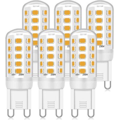 OEM Confezione Da 6 Lampadine Led G9 Da 3w, 350lm, Equivalenti A Lampadine Alogene Da 40w, Luce Bianca Fredda 6000k, 220-240v, Cri 82, Non Dimmerabili, A Risparmio Energetico, Con Base In Ceramica E Attac OEM Confezione Da 6 Lampadine Led G9 Da 3w, 350lm, Equivalenti A Lampadine Alogene Da 40w, Luce Bianca Fredda 6000k, 220-240v, Cri 82, Non Dimmerabili, A Risparmio Energetico, Con Base In Ceramica E Attac