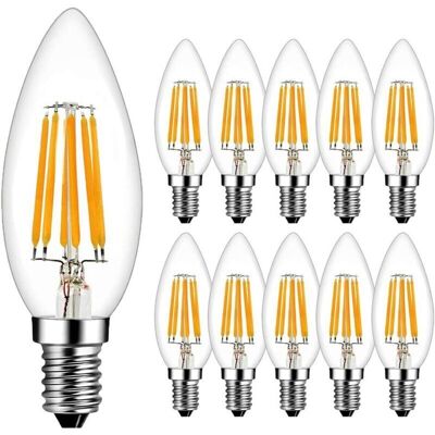 DPZO Lampadine Led A Filamento Effetto Fiamma E14 Da 6w (equivalenti A 60w) Bianco Caldo 2700k 600lm Lampadina Led E14 A Forma Di Candela Non Dimmerabile Confezione Da 10 Lampadine Led A Filamento Effetto DPZO Lampadine Led A Filamento Effetto Fiamma E14 Da 6w (equivalenti A 60w) Bianco Caldo 2700k 600lm Lampadina Led E14 A Forma Di Candela Non Dimmerabile Confezione Da 10 Lampadine Led A Filamento Effetto