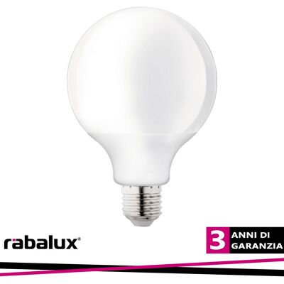 RABALUX Smd Led, E27 G95, 15w, 1521lm, 4000k - Luce Naturale RABALUX Smd Led, E27 G95, 15w, 1521lm, 4000k - Luce Naturale