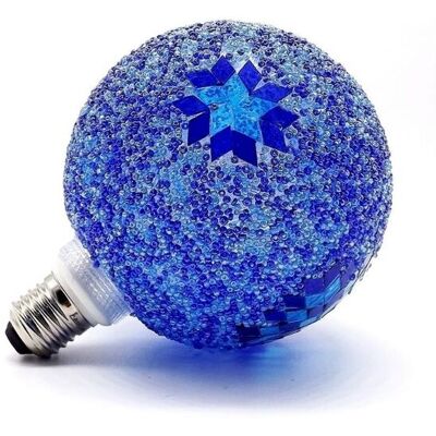 F-BRIGHT Lampadina Decorativa Led E27 4w Globo G125 In Cristalli Blu F-BRIGHT Lampadina Decorativa Led E27 4w Globo G125 In Cristalli Blu