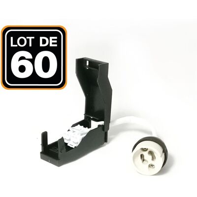 EUROPALAMP - Lotto Di 60. Apparecchi Di Illuminazione Gu10 Portalampada Automatico Classe 2 (clip-on) EUROPALAMP - Lotto Di 60. Apparecchi Di Illuminazione Gu10 Portalampada Automatico Classe 2 (clip-on)