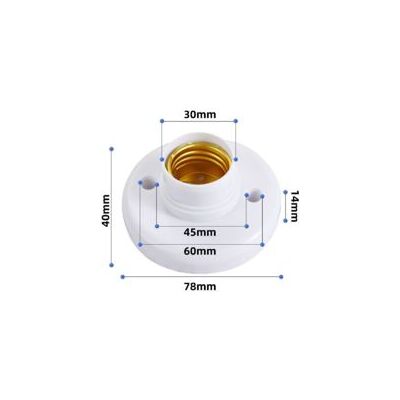 OEM 10 Pezzi Portalampada E27 Con Base A Vite, Rotondo In Plastica, Bianco - Crezuo OEM 10 Pezzi Portalampada E27 Con Base A Vite, Rotondo In Plastica, Bianco - Crezuo