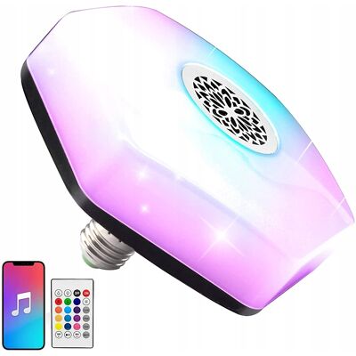 Lampadina LED Colorata con Altoparlante Bluetooth - Lampadina LED con Telecomando Lampadina LED Colorata con Altoparlante Bluetooth - Lampadina LED con Telecomando