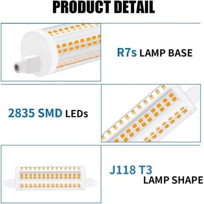 LIIYIELA Lampadina Led Dimmerabile R7s Da 20 W 118 Mm J118 Luce Diurna 4000k 2200lm Doppio Faretto Equivalente A Lampadina Alogena Da 200 W Per Casa, Soggiorno, Balcone, Hotel, Ristorante, Ecc. (2 Pezzi) [clas LIIYIELA Lampadina Led Dimmerabile R7s Da 20 W 118 Mm J118 Luce Diurna 4000k 2200lm Doppio Faretto Equivalente A Lampadina Alogena Da 200 W Per Casa, Soggiorno, Balcone, Hotel, Ristorante, Ecc. (2 Pezzi) [clas