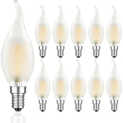 OEM Lampadina Led Dimmerabile E14 Da 4w A Forma Di Candela, Luce Bianca Calda Vintage E14 2700k, Luce Retrò A Forma Di Candela Per Lampadario, 4w Sostituisce 40 Watt, Opaca, Confezione Da 10 OEM Lampadina Led Dimmerabile E14 Da 4w A Forma Di Candela, Luce Bianca Calda Vintage E14 2700k, Luce Retrò A Forma Di Candela Per Lampadario, 4w Sostituisce 40 Watt, Opaca, Confezione Da 10