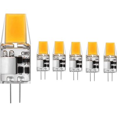 TIGREZY Lampadina Led G4 12v, Led Cob G4 5w, Bianco Naturale, 500 Lumen, Non Dimmerabile, Confezione Da 5 TIGREZY Lampadina Led G4 12v, Led Cob G4 5w, Bianco Naturale, 500 Lumen, Non Dimmerabile, Confezione Da 5
