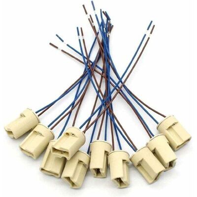 KZQ Confezione Da 10 Portalampade In Ceramica G9 Con Filettatura In Teflon Da 150 Mm Per Lampadine Alogene E A Led - Ideali Per L'Illuminazione Domestica - KZQ Confezione Da 10 Portalampade In Ceramica G9 Con Filettatura In Teflon Da 150 Mm Per Lampadine Alogene E A Led - Ideali Per L'Illuminazione Domestica -
